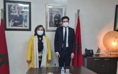 السيدة عواطف حيار تستقبل السيد مهدي التازي نائب رئيس الاتحاد العام لمقاولات المغرب