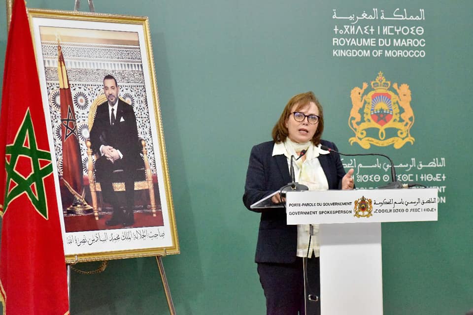 أثناء تقديم السيدة الوزيرة عواطف حيار عرضا في المجلس الحكومي حول "المرأة المغربية ومشروع آلية تسريع التمكين الاقتصادي والاجتماعي