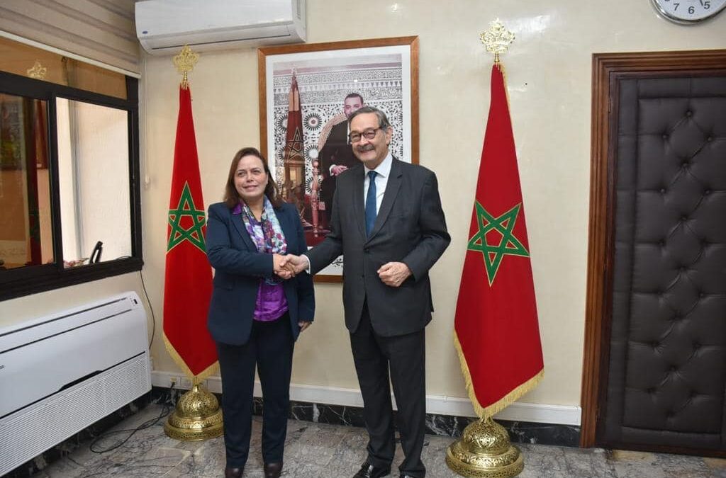 السيدة الوزيرة عواطف حيار تستقبل السيد ريكاردو دييز هوشلايتنر رودريغيز سفير المملكة الإسبانية بالمغرب