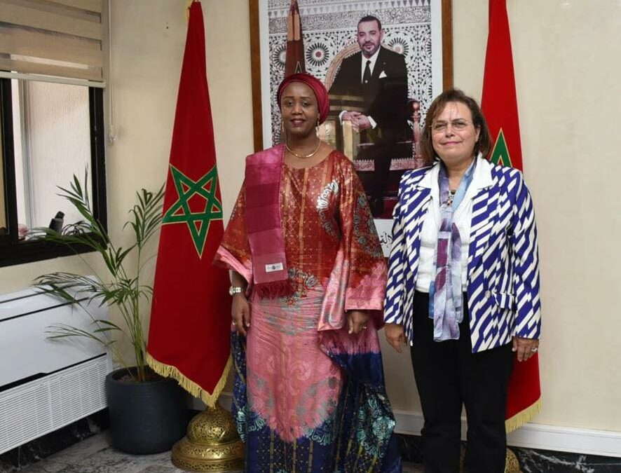 السيدة الوزيرة عواطف حيار تستقب سفيرة جمهورية رواندا بالمغرب